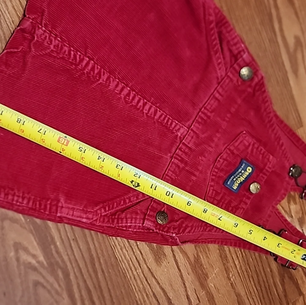Y2k Oshkosh B’Gosh vestbak corduroy overall dress 2t vgt‎ red